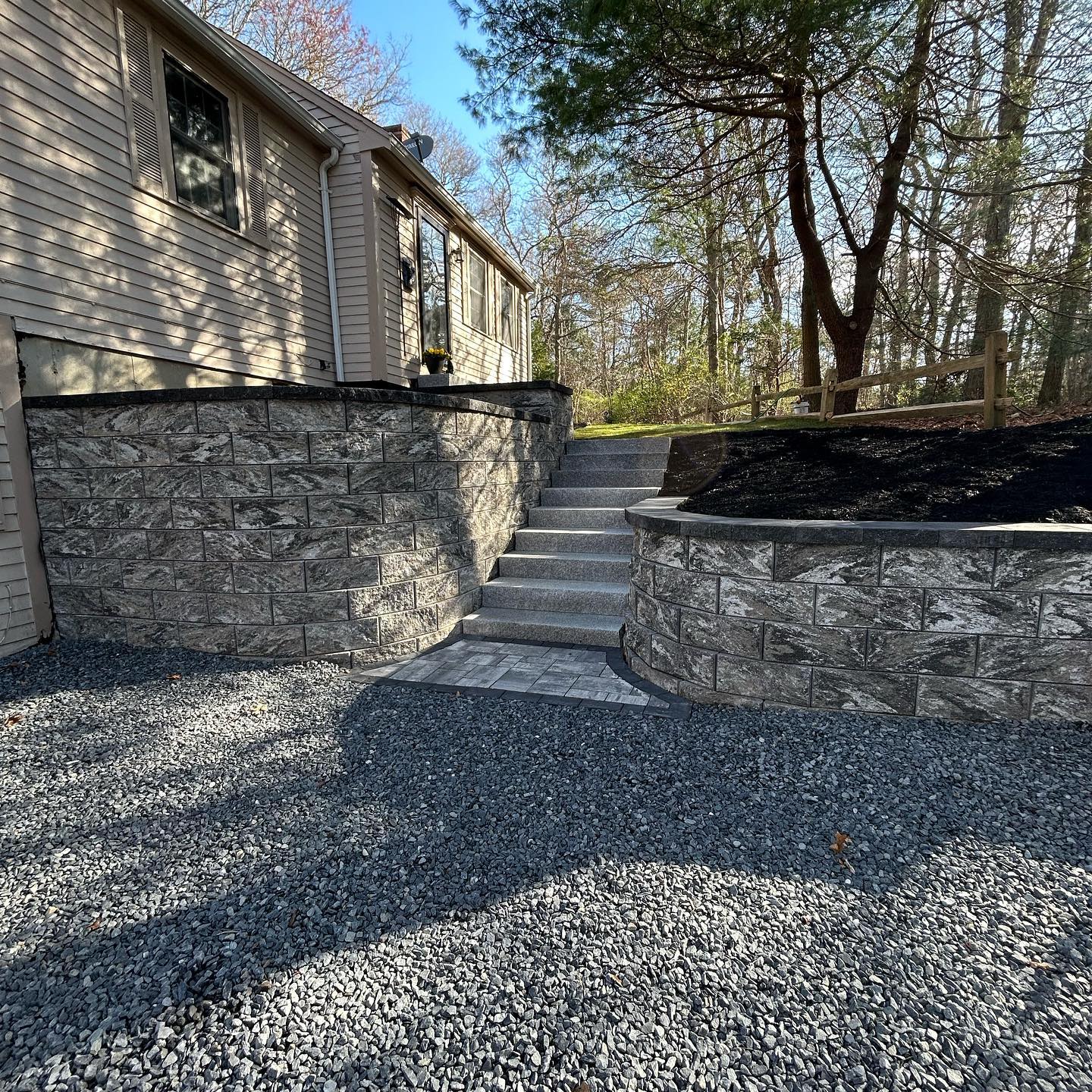 Retaining walls and stonework project 11